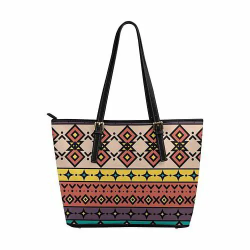 Uniquely You Tote Bag - Leather / Bohemian   - Multicolor Bag