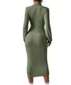 High Neck Lantern Sleeve Knitted Dress (Size S)