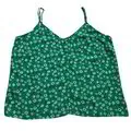 Daisies-On-Green Strappy Top (Size L)