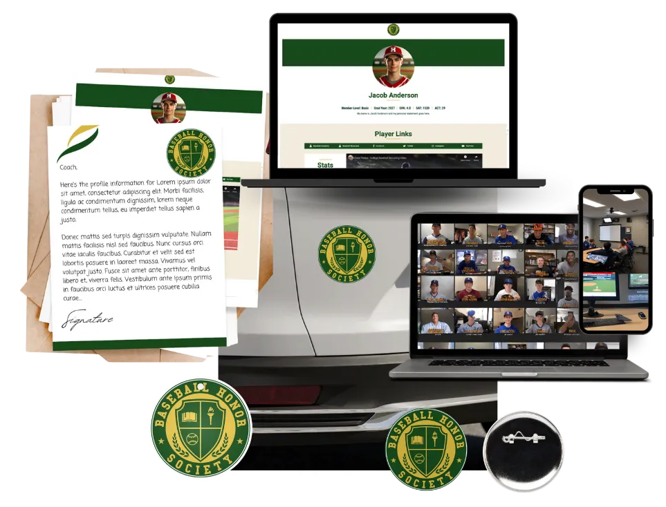 Baseball Honor Society High Academic Visibility Package