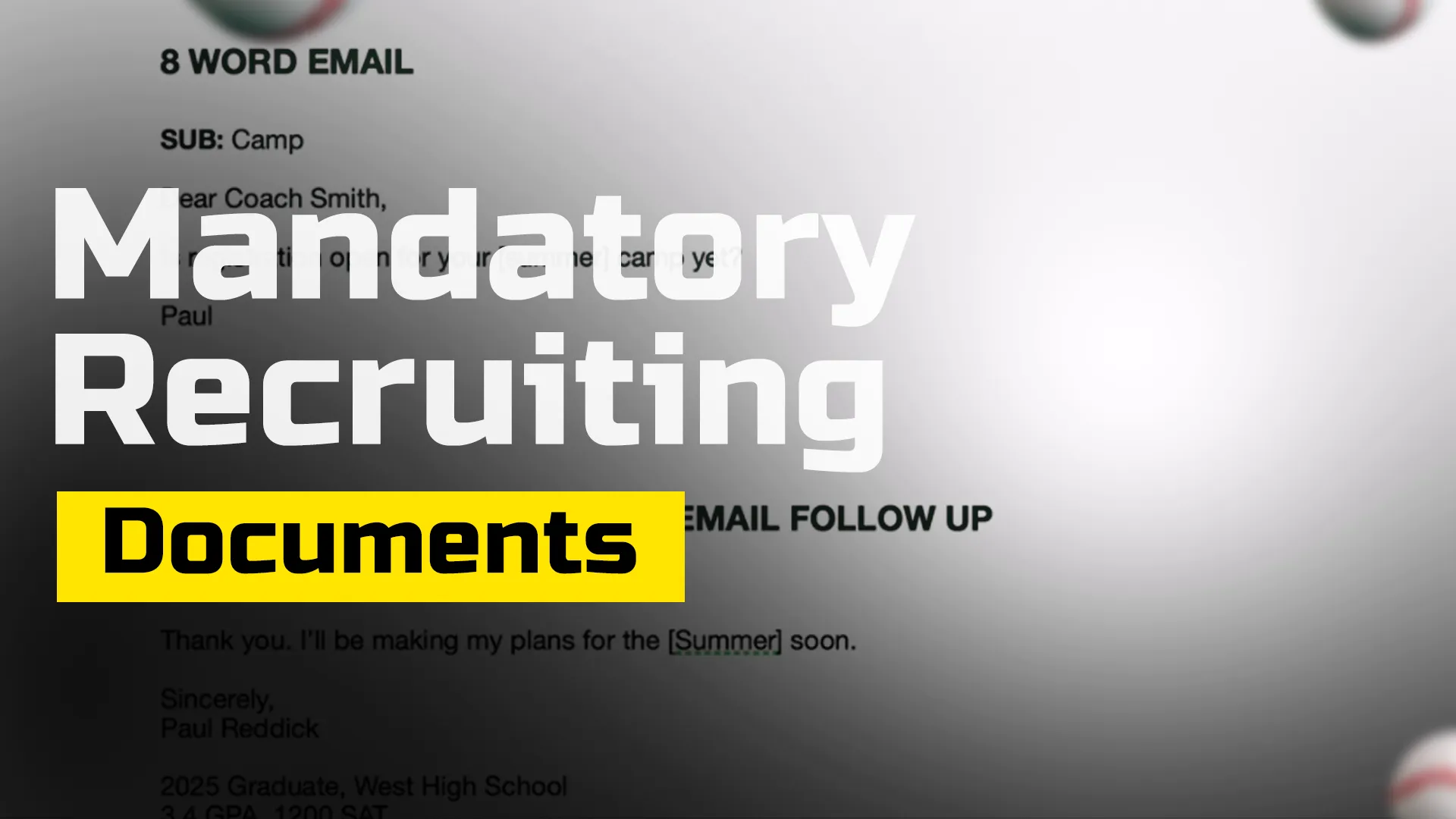 Mandatory Recruiting Documents