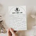 Bride or Die Bachelorette Party Dirty Mad Libs Game Printable