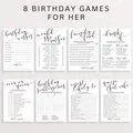 Black and White Birthday Game Templates