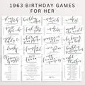 Modern Birthday Party Games for Her Born in 1963
