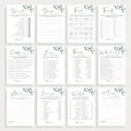 Eucalyptus Wedding Anniversary Party Games Templates