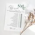 Eucalyptus Wedding Anniversary Party Games Templates