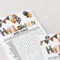 Difficult Halloween Word Search Printable Black and Orange Theme