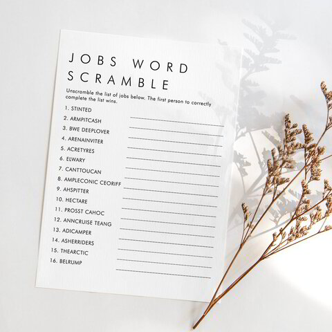Workplace Scavenger Hunt Game for Office Supplies Printable