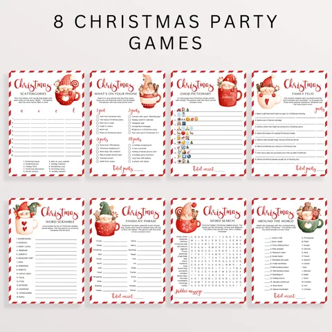 Christmas Multiple Choice Trivia Family Party Game | Christmas Printable  Games | Christmas Adult Kids Party Games