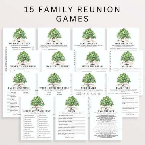 Printable Would You Rather Game Family Reunion Party 