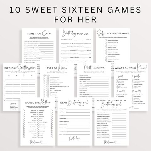 10 sweet sixteen games for her editable templates 2702759
