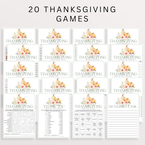 Thanksgiving Pictionary Printable Game for Families - Views From a