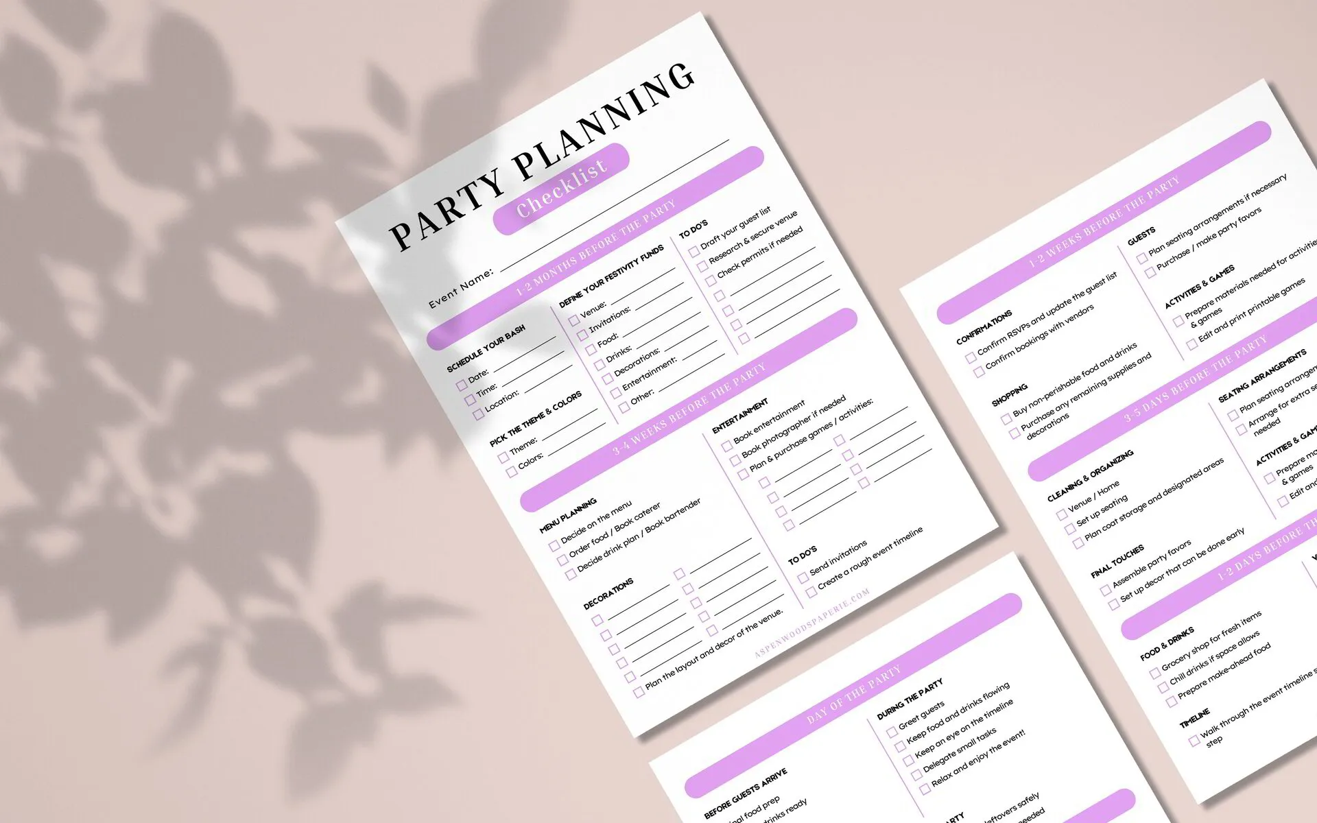 Party Planning Checklist | Download now