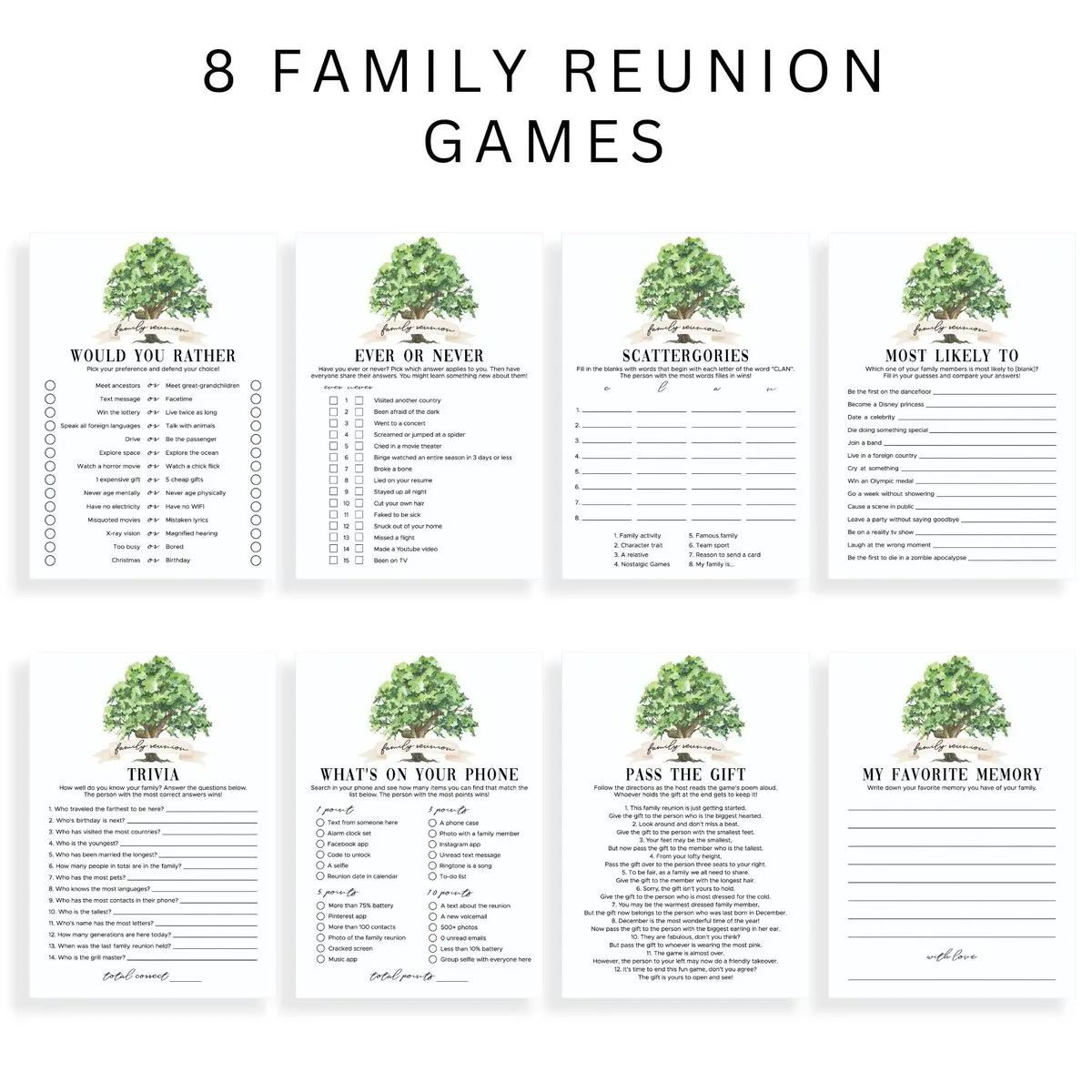greenery-family-gathering-games-package-family-reunion-ideas