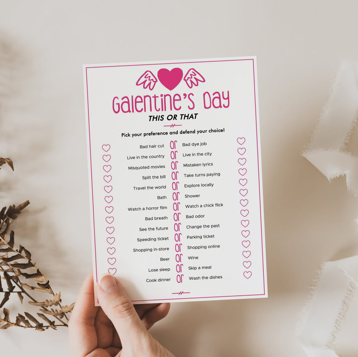 Printable Galentines Day Card Pack, Digital Download Galentines Day Gifts,  Last Minute Galentines Card DIY for Best Friends and Girlfriends 