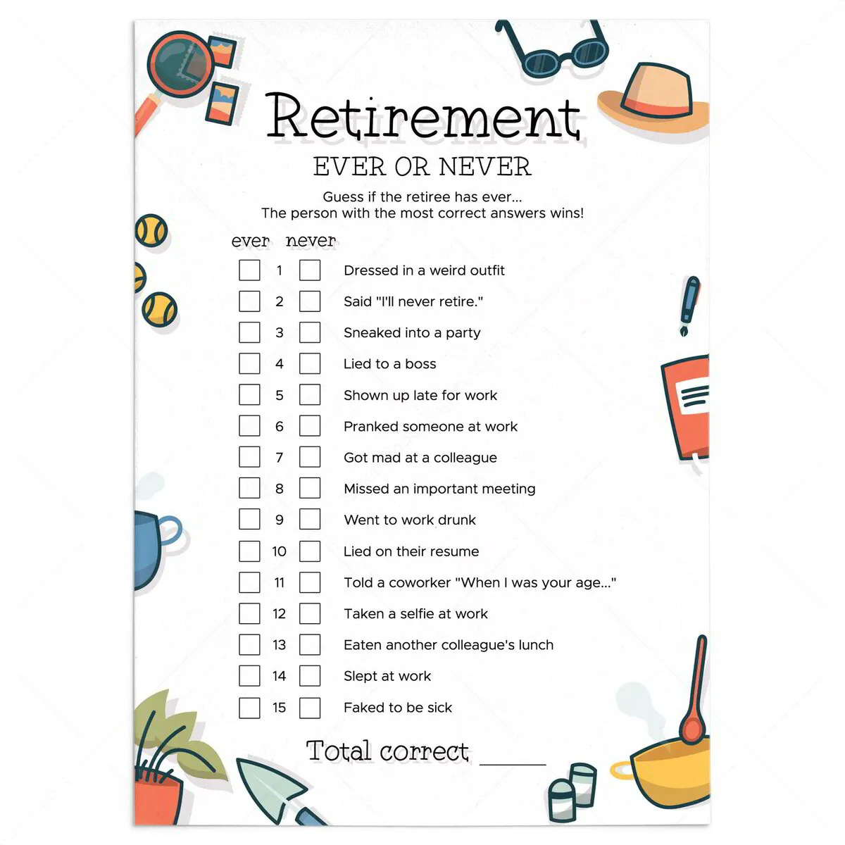 Ever or Never Printable | Games to Play at Retirement Party ever-or-never-printable-games-to-play-at-retirement-party