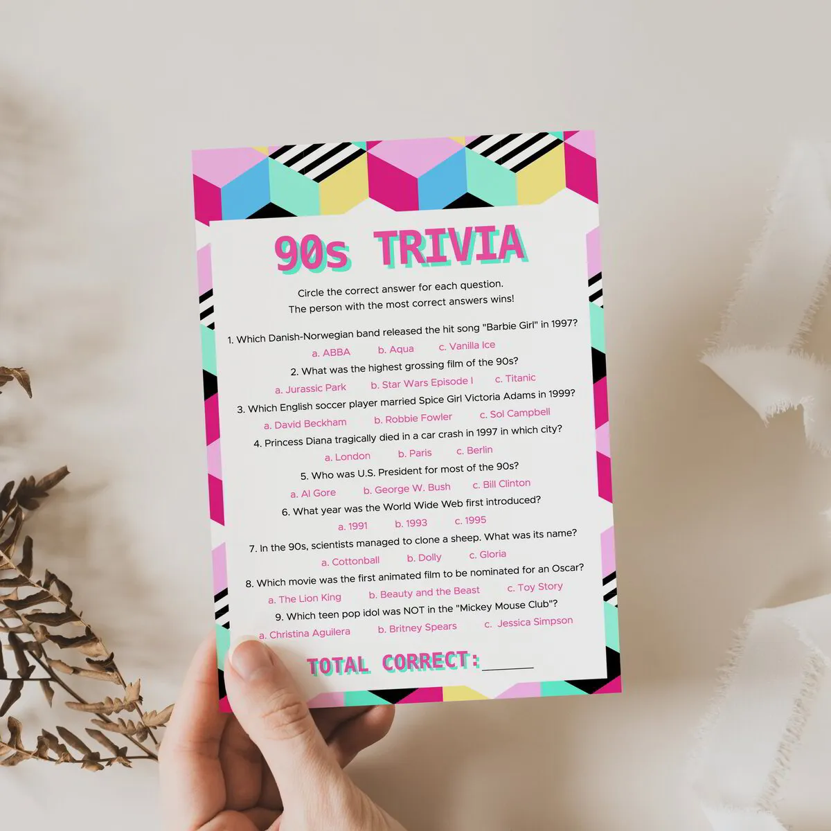 Free Printable Birthday Trivia Quiz with Answer Key in 2023