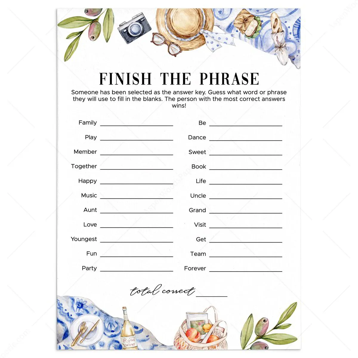 mind-match-finish-the-phrase-game-picnic-family-event for Finish The Phrase Free Printable Mind Match Finish the Phrase Game | Picnic Family Event for Finish The Phrase Free Printable