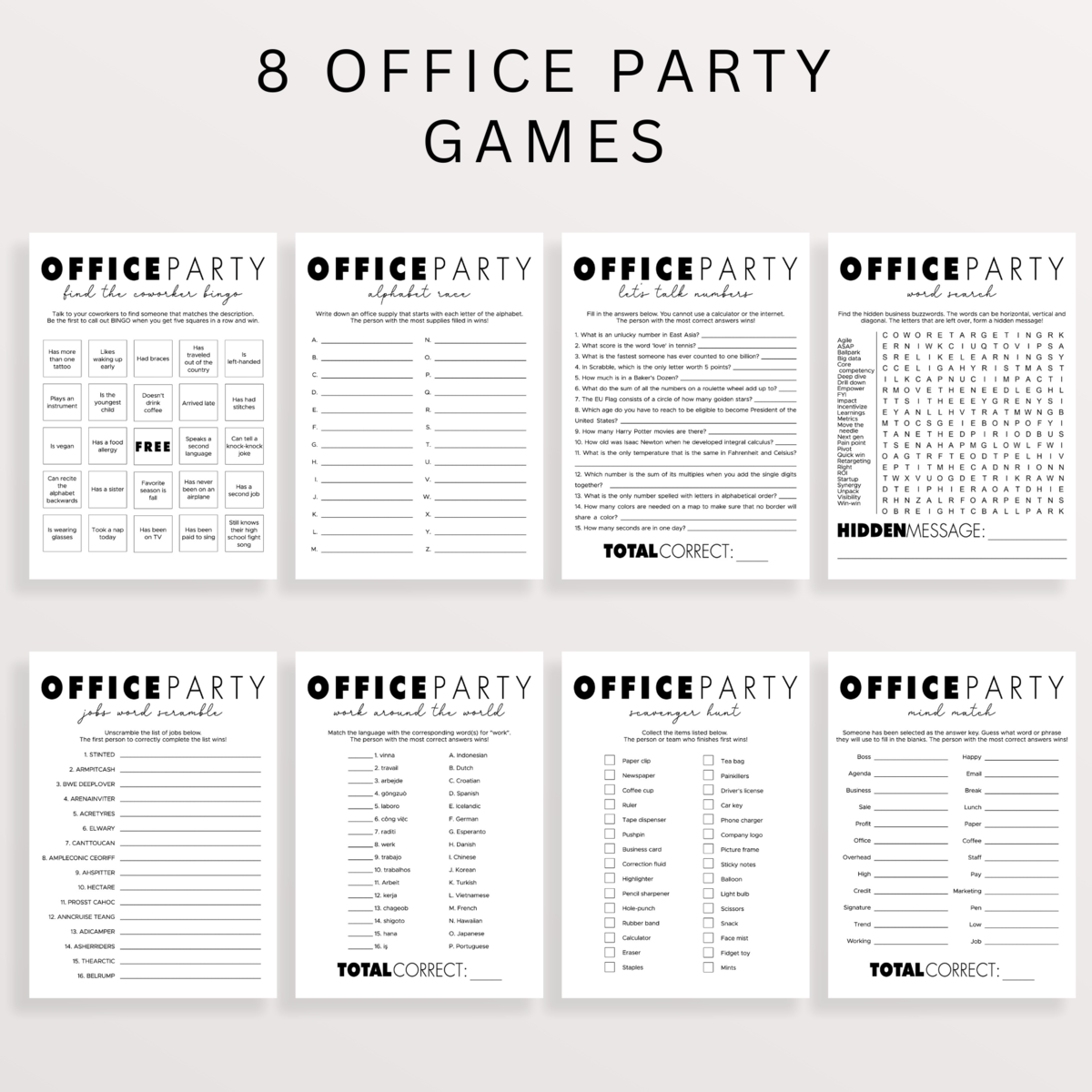 Office Party Game Ideas 