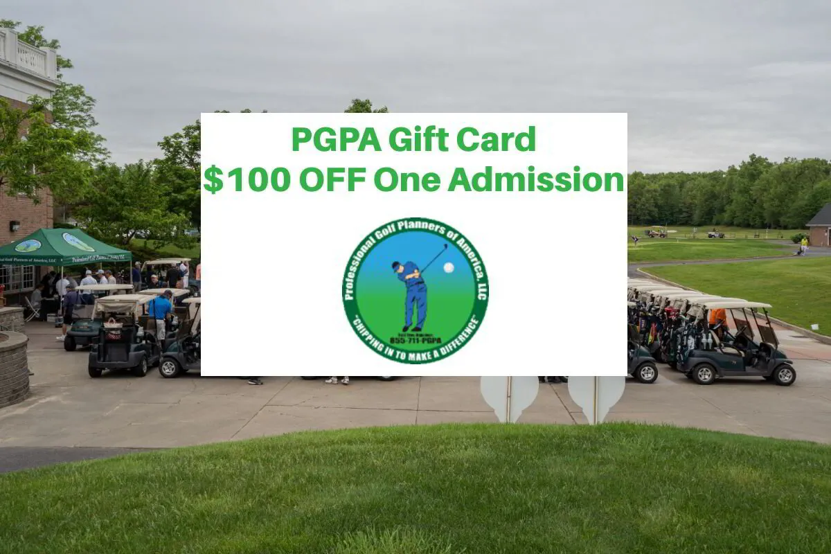 PGPA Digital Gift Card: $100 OFF One Golfer Admission