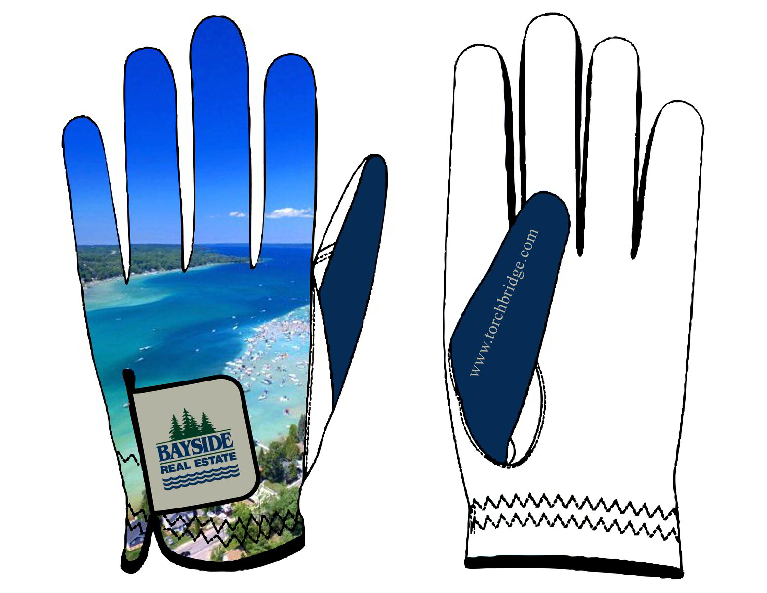 Golf Gloves Custom/Logo Integrated Design