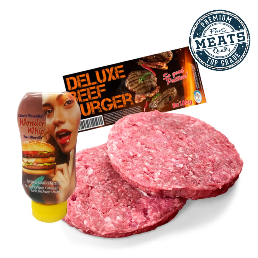 Deluxe Beef Burger Patties + Wonder Whip Burger Sauce Tip Top Meats
