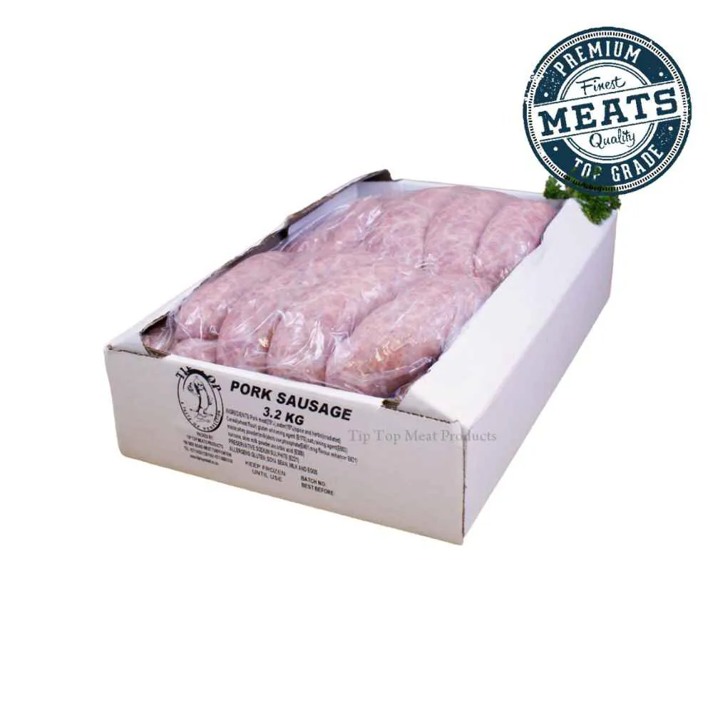 Superior Pork Sausage: 40p x 80g - 3.2kg Box