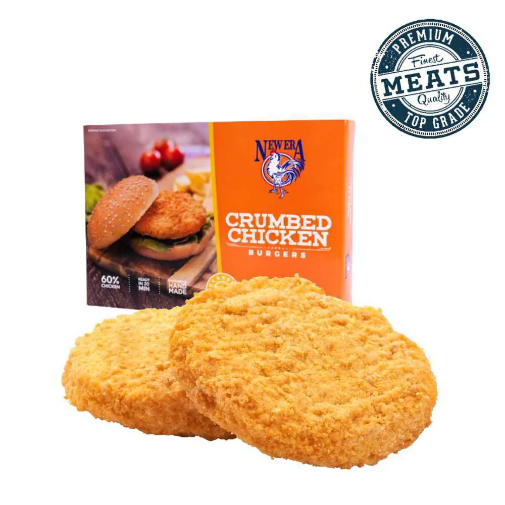 New Era Crumbed Chicken Burgers - 500g