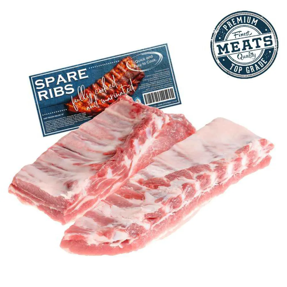  Pork Spare Ribs Pre Cooked & Marinated - 1kg