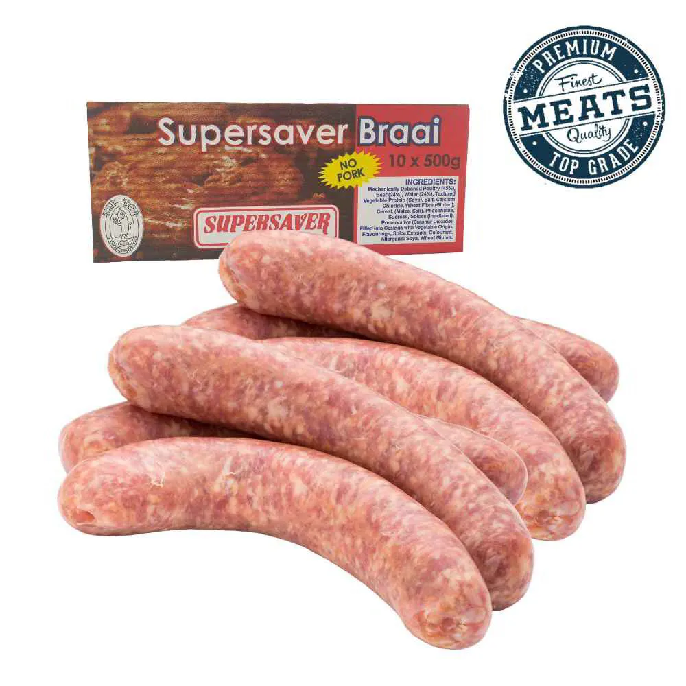 SuperSaver Braai Wors - 10 x 500g