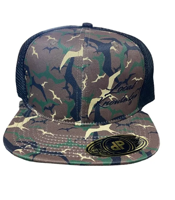Local Knowledge Outdoors Black Embroidered Hat - Frigate Bird Camo